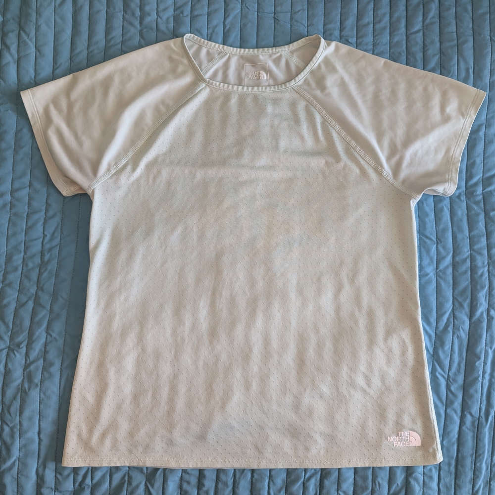 The North Face Light Green/Gray Short Sleeve T-Shirt Size M